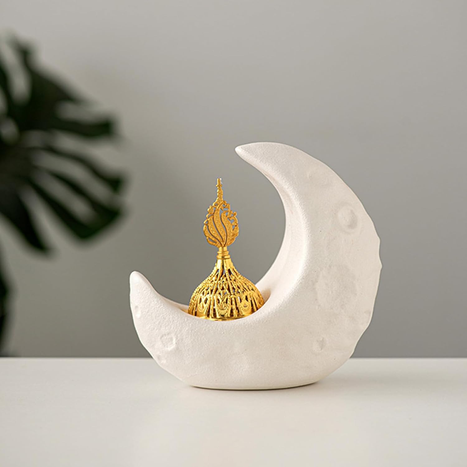 Middle Eastern Ceramic Incense Burner, Mosque Dome Shape Candle Holder, Ramadan Kareem Decor, Room Decoration, Bedroom Ornament