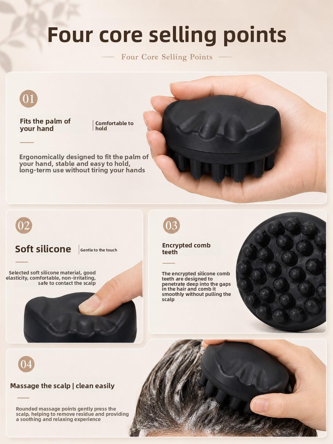 Silicone Curl Brush, Portable Dreadlocks Comb, Afro Twist Styling Brush for Natural Curly Hair