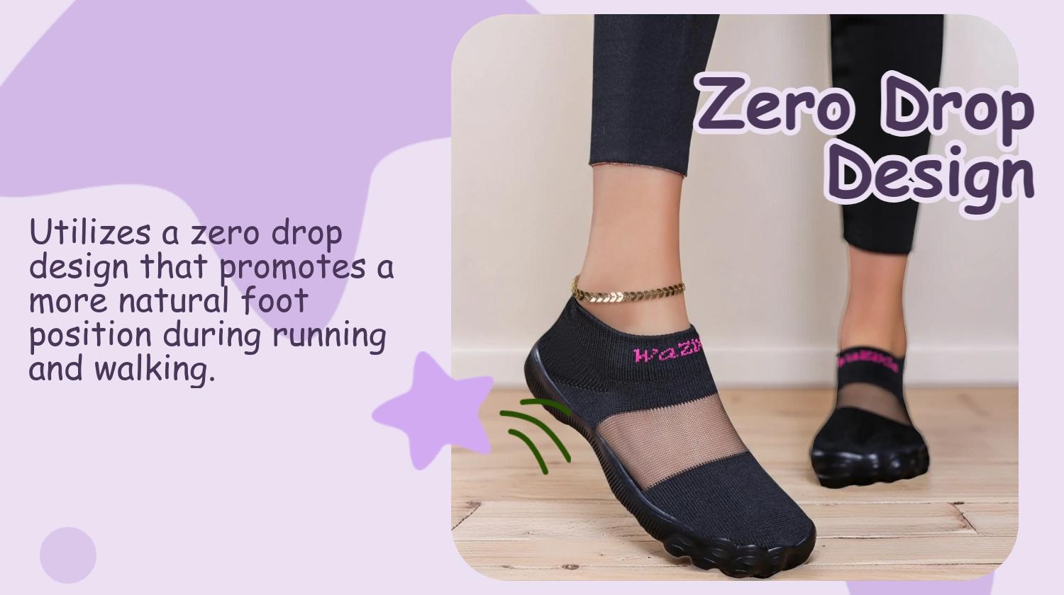 Women's Breathable Comfortable Sports Shoes, Knitted Running Shoes, Casual Wide Toe Box Minimalist Sneakers, Lightweight Breathable for Outdoor Activities