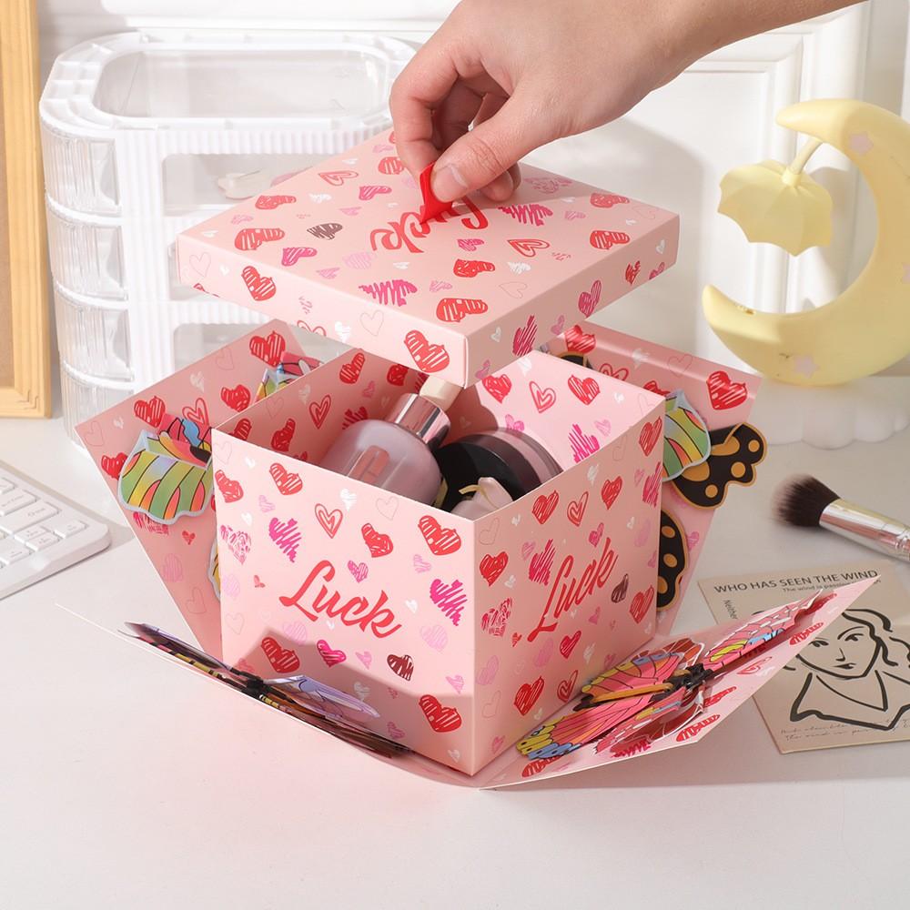 Creative Flying Butterfly Explosion Gift Box, Surprise Pop Up Box, Funny Gift Packaging for Valentine's Day, Birthday & Party