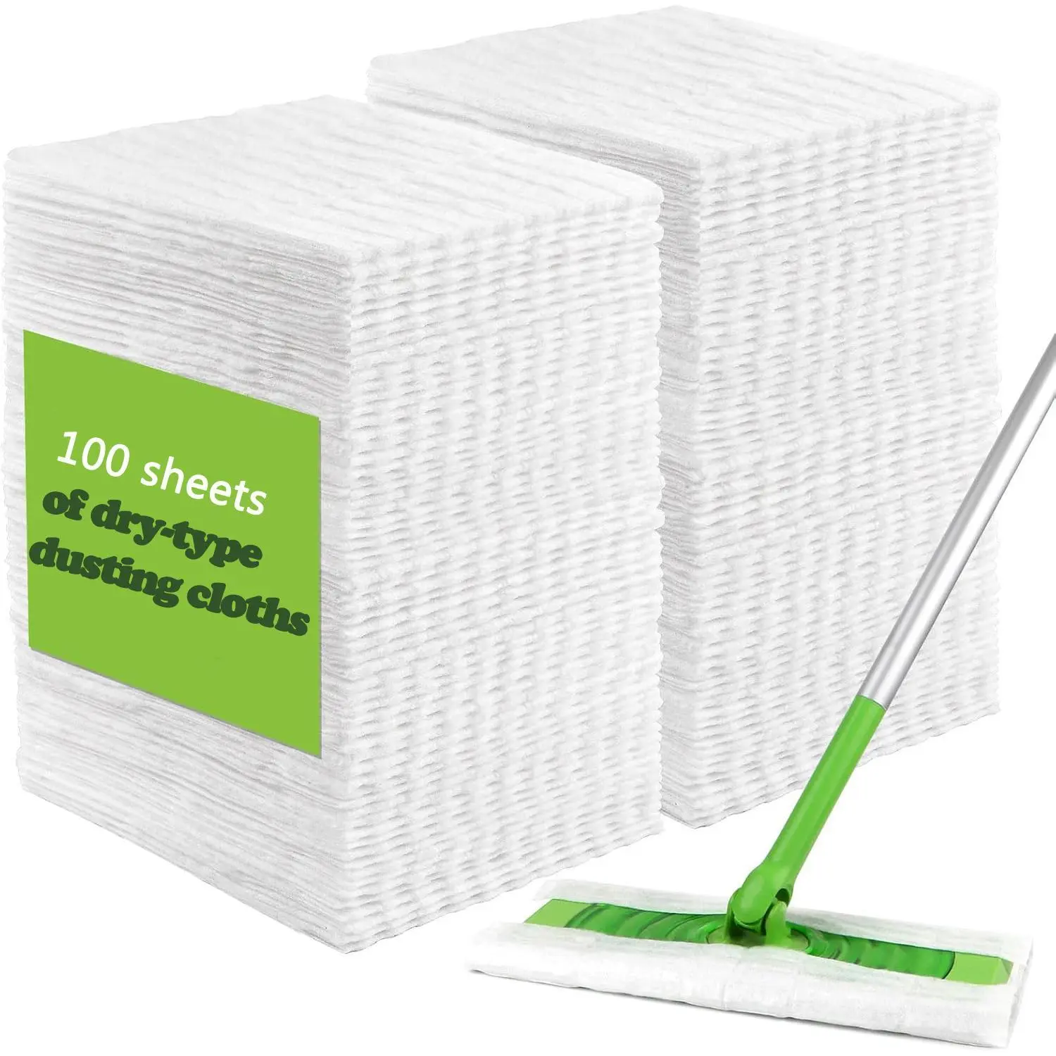 Dry Sweeping Cloths Pads Compatible with Swiffer Sweeper, Disposable Duster Refills Mop Pads for Floor Mopping and Cleaning 100 Count Pads Refills-Not Include The Mop