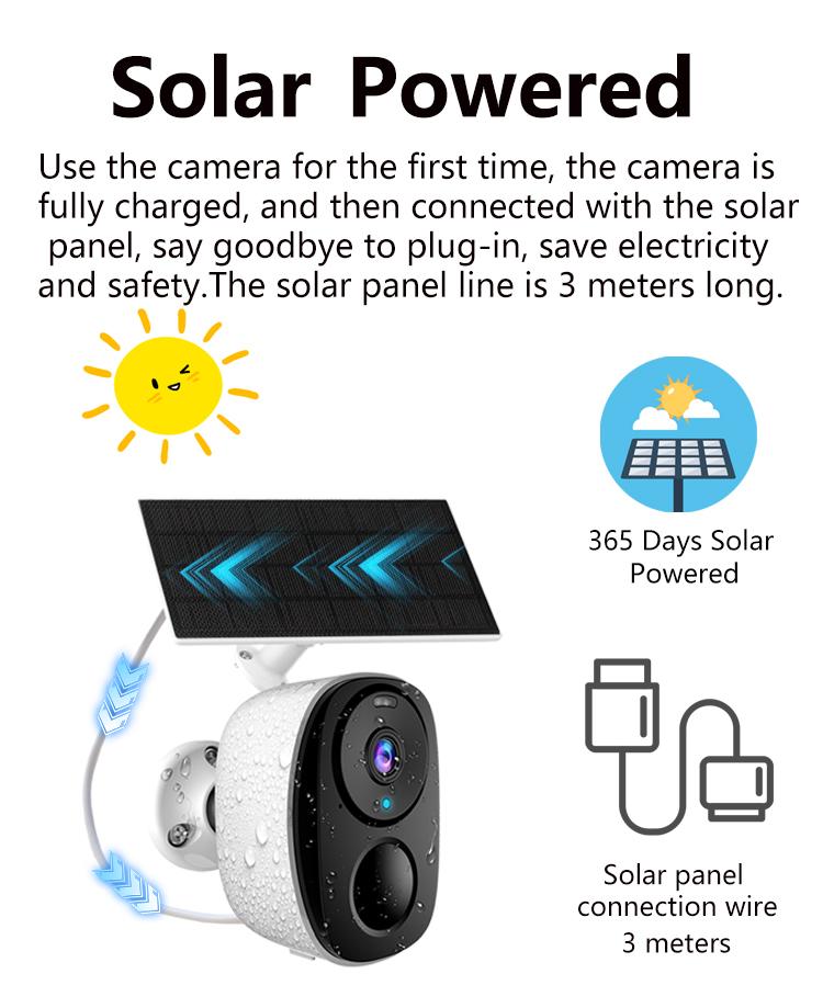 Hawkray Solar CCTV wireless Camera Indoor Outdoor Wifi HD 2K Resolution Home Security  Surveillance Video Night Version Cam Baby 3MP Two Way Audio White/IR Dual Light Support Monitor Monitoring Remote