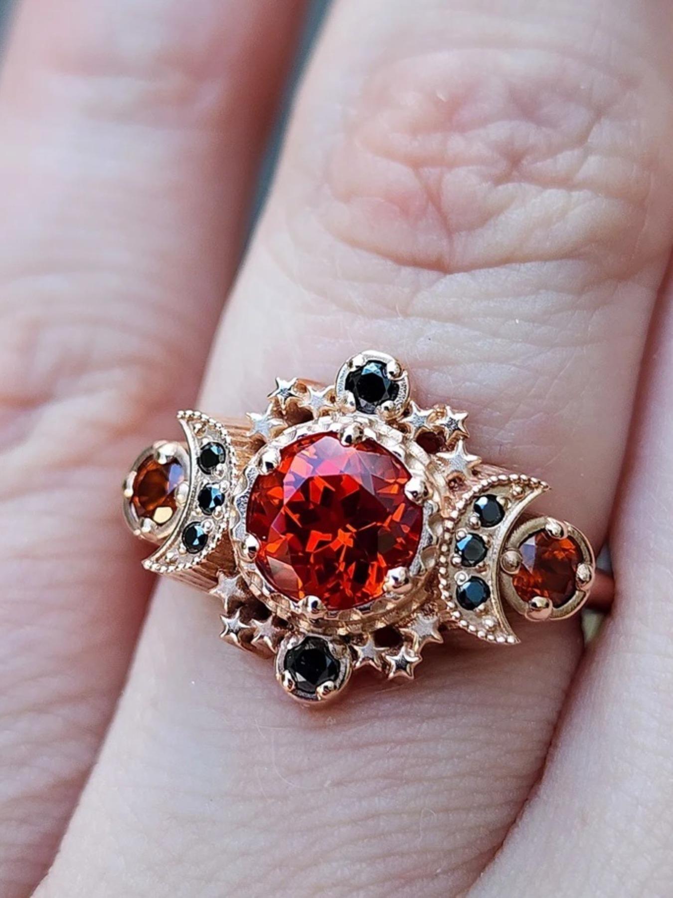 Elegant Simplicity E-Commerce Colorful Diamond Set Luxury Ring, Zircon Stone Bestseller Women's Jewelry Accessory