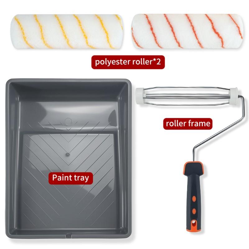 Roller Brush Set of 4 Pieces, Essential Painting Tools, Durable & Efficient Application, Perfect for Home Improvement Projects