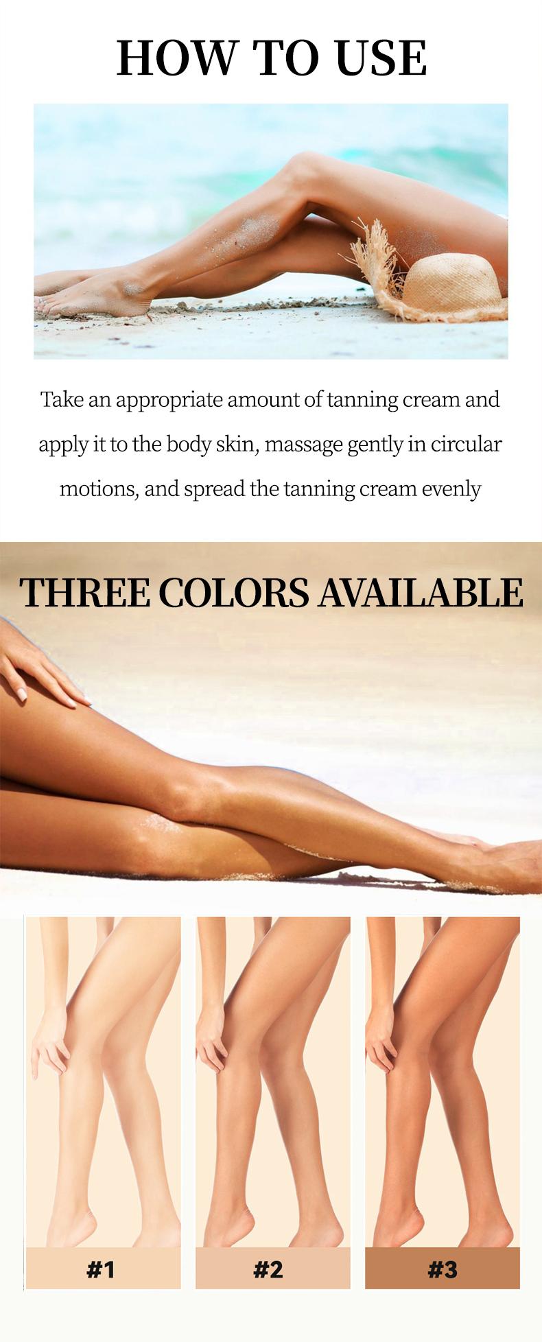 Self Tanning Lotion Leg Makeup Cream 3 Shades Waterproof Long Lasting High Coverage Hydrating Smooth Even Skin Tone Concealer