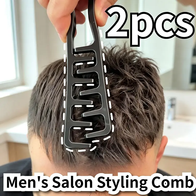2pcs Men's & Unisex Salon-Grade Hairdressing Set - Styling Tools for Volumizing Top Knots, Slicked Back Pompadours, Pre-Styling Spikes - Portable Compact for Daily Use, Travel, All Hair Types, Hair Volumizer Tool, Volumizing Styling Set