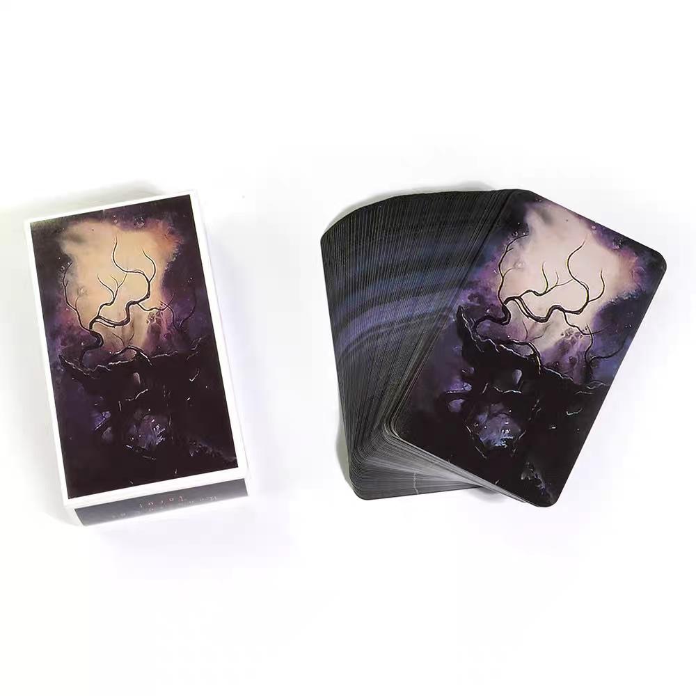 78 Pcs Haunted Cat Tarot Cards Box, Fortune-Telling Paper Game Fun, Family Gathering Entertainment Card Games, Home Party Entertainment, Unique Diverse