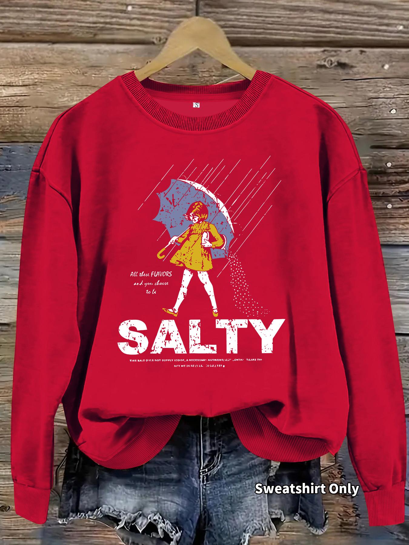 Women's Casual Graphic Pullover Sweater, Soft Long Sleeve Round Neck Sweatshirt, All Seasons Fitted Comfortable Fit