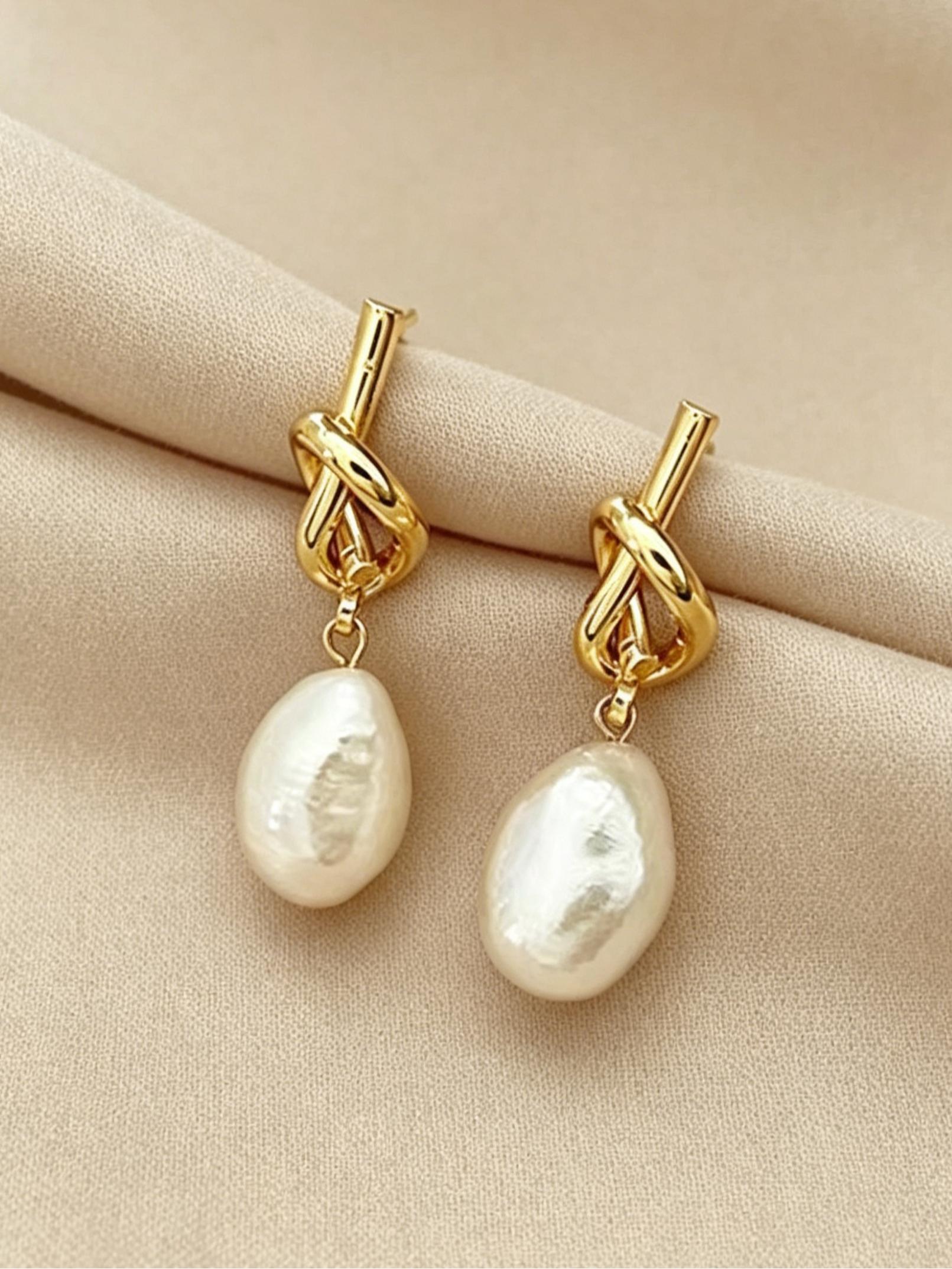 Elegant Knot Design Earrings, Fashion Jewelry for Party, Daily Clothing Decor, Trendy All-match & Exquisite Jewelry for Birthday Gift, High Quality Earrings