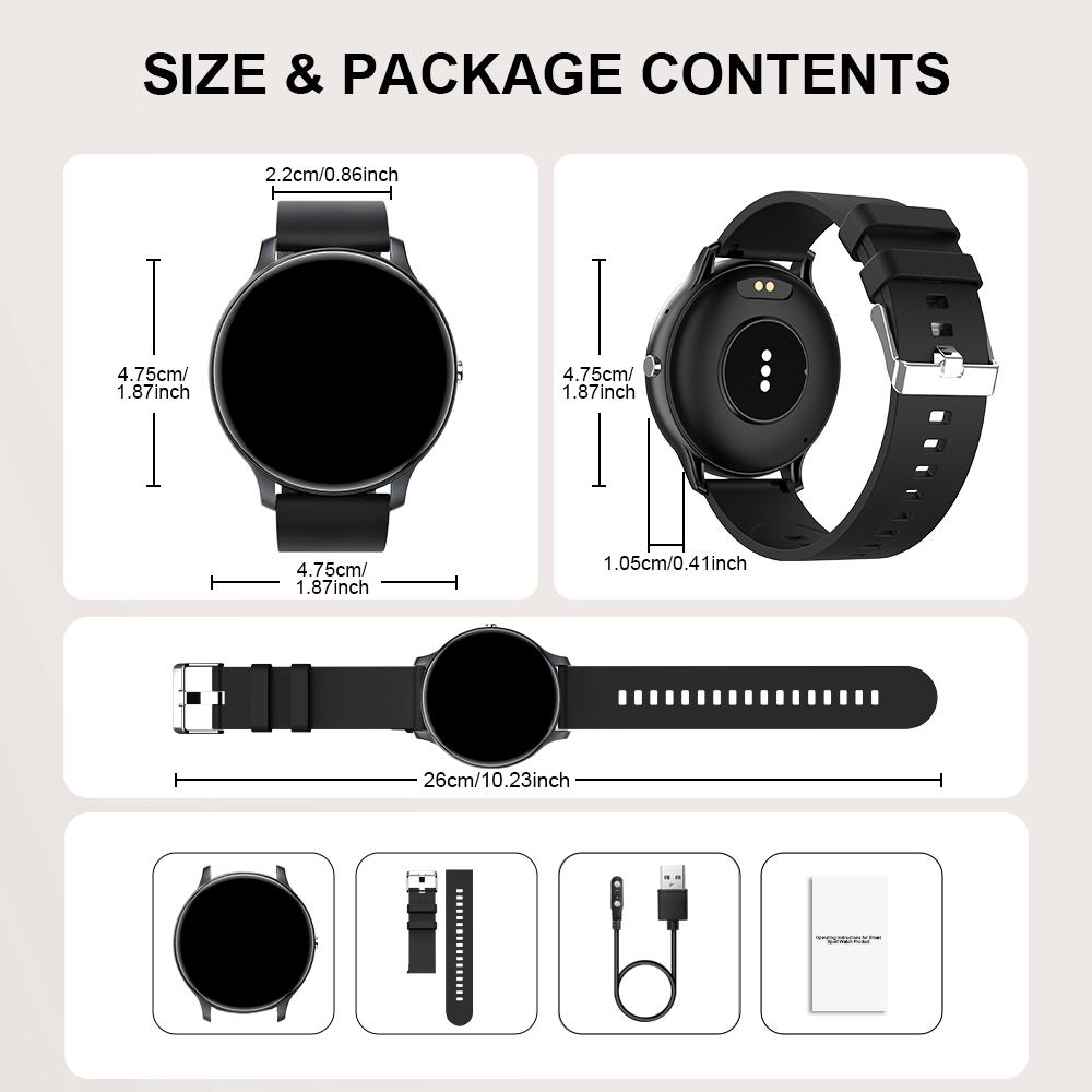 1pcs Smart Watch for Women Men, 1.46 Inch Full Screen, IP68 Waterproof, Multiple Exercise Modes, Wireless Calls, Pedometer, Perfect Gift, Waterproof Wearable Smartwatch, Waterproof Multifunctional Watch
