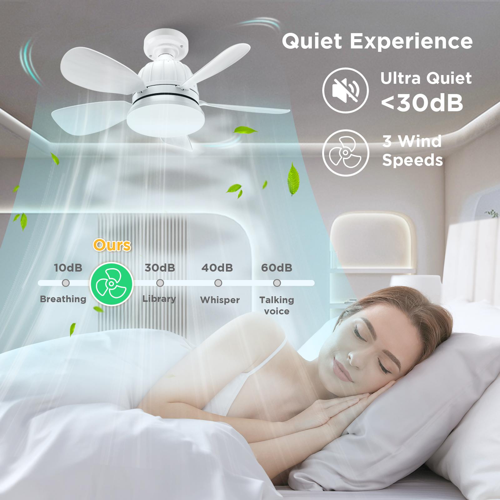 Socket Ceiling Fan Light with Remote Control, E27 Base Dimmable LED Energy-saving Lights with 3-Speed Wind Adjustment, Replacement for Lightbulb Base