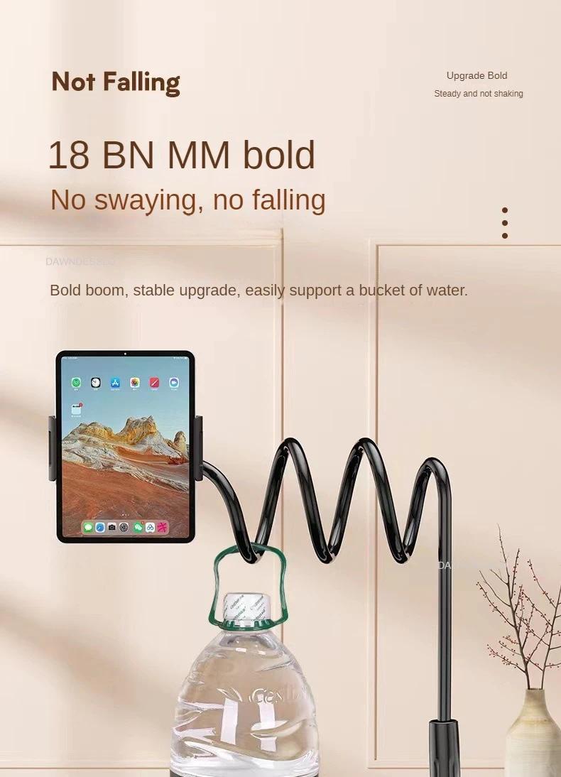 128cm Phone Holder Stand Lazy Bracket Headrest Bed 360 Flexible Long Arms Clamp Mount for IPhone Samsung and 3.5~6.7" Device