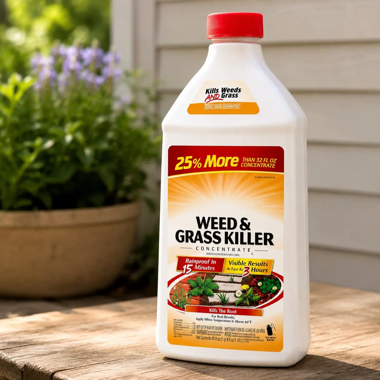 Weed & Grass Killer Concentrate for Driveways & Walkways, 40 Oz