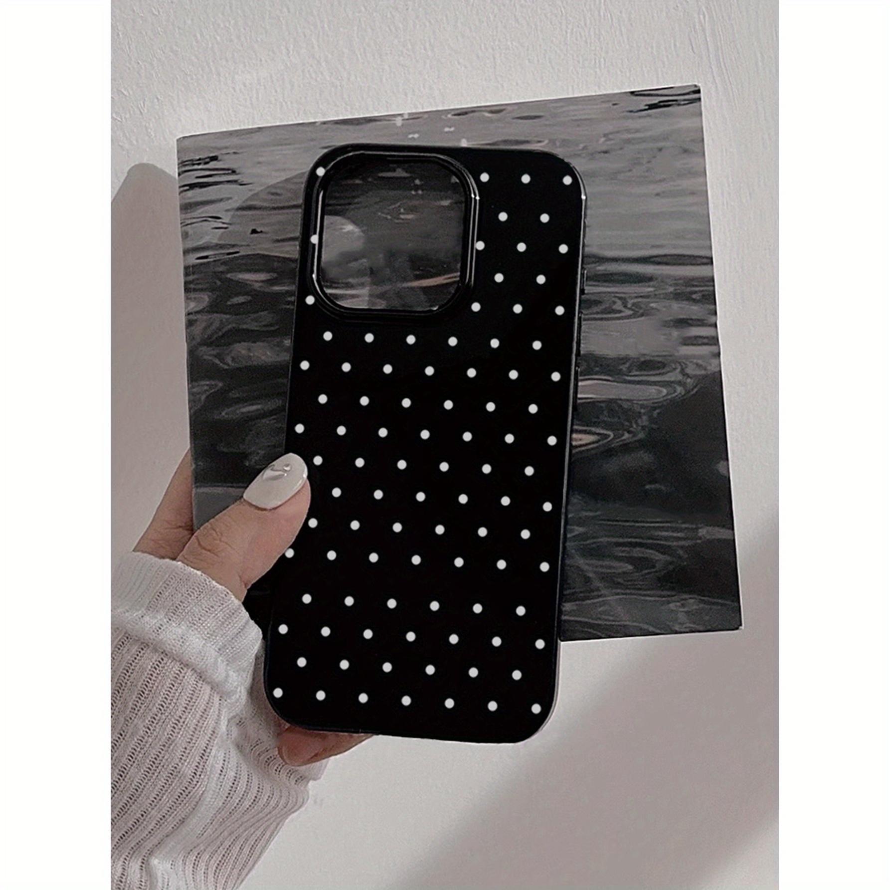 Anti-Drop Shockproof Tpu Protective Phone Case for iPhone Models, Minimalist Style Small Polka Dot Design, Durable Soft Cover Protection