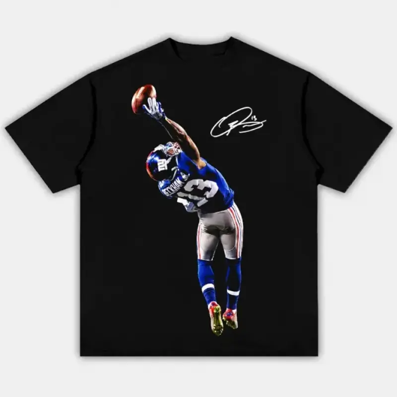 Graphic T-Shirt OBJ "HOMECOMING" Shirt, Odell Beckham Jr. New York Football Fan Tee, Vintage Sports Graphic T-Shirt, Football Game Day Merch, Unisex Short Sleeve Streetwear Shirt for Men Women, New York Football Fan Apparel, Gift for Football Lovers,