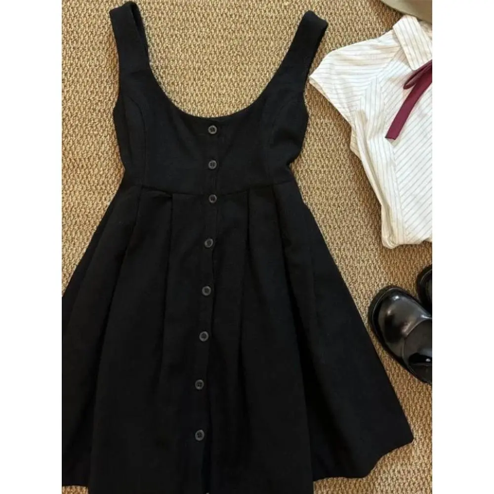 Vintage Ryousangata 2 Piece Set Women Striped Bow Tie ShortSleeve Shirt Pleated Pinafore Dress Preppy Campus Summer Outfits New