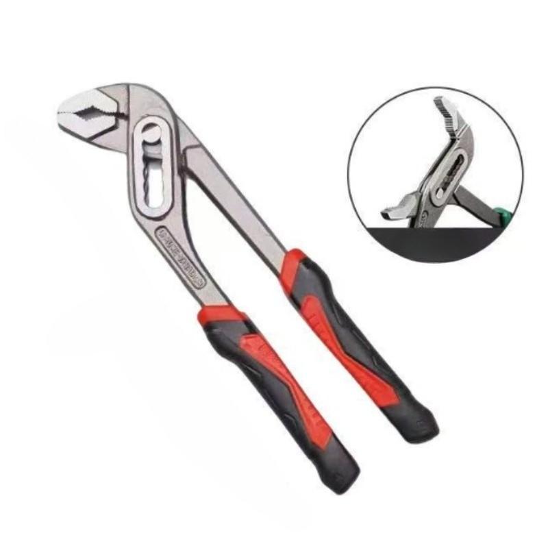 Adjustable Large Opening Carbon Steel Water Pump Pliers, Non-Slip Handle, Multi-Functional Pipe Clamp, Quick Release Lever, Home Use