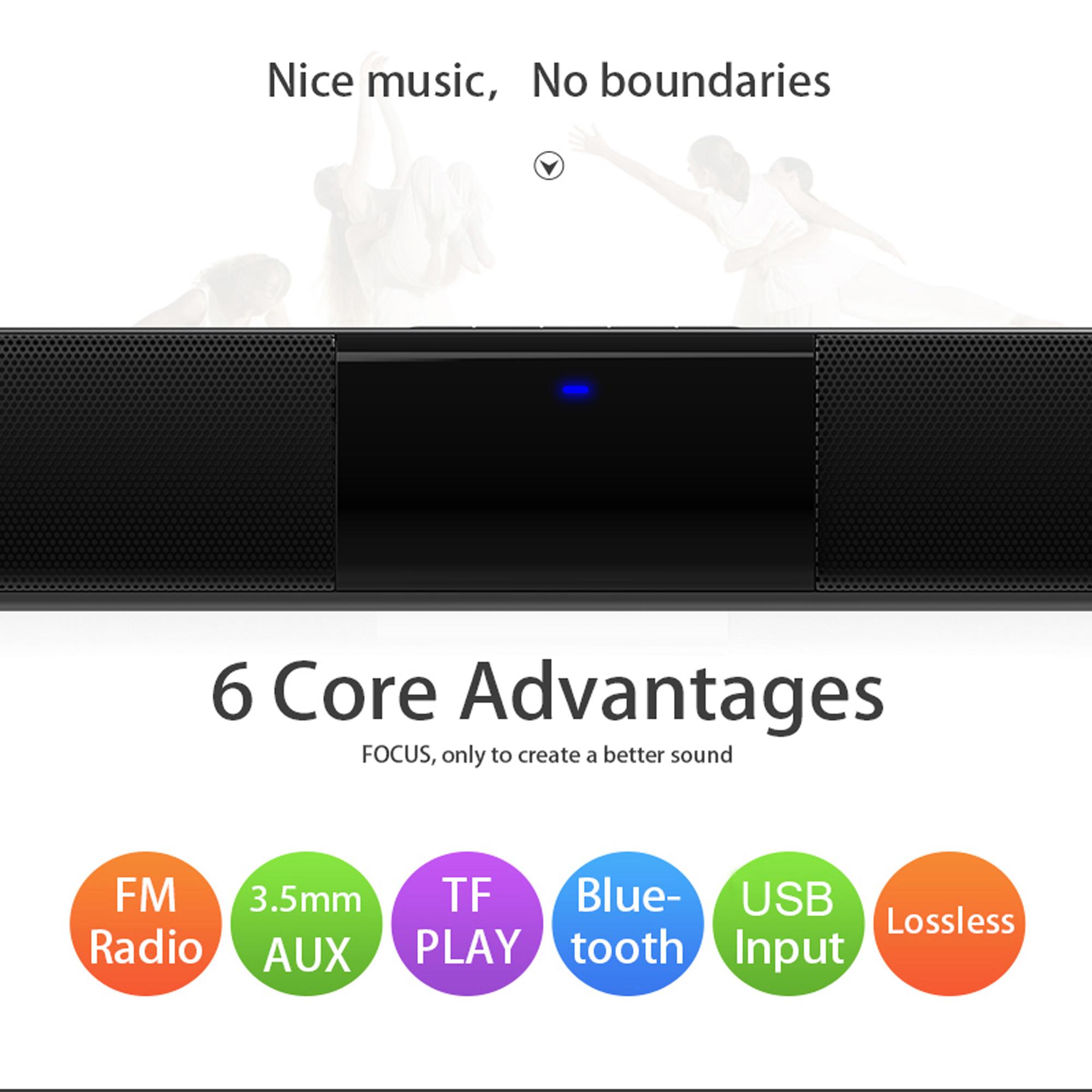 1pc Digital 2.0 Surround Sound Bar for Smart TV, High Power 4 Speaker System Bathroom Radio - Wireless Enhanced Home Theater System with Adjustable Speakers & Subwoofer, Can Be Used for PC Games Projectors, Remote Control