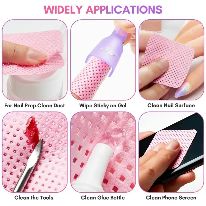 Pink Lint Free Nail Wipes for Gel NailPolish Remover,300pcs Super Absorbent SoftNail Wipes Gel Pads for Eyelash ExtensionsRemover, Nail Prep, Cleaning Glue, Lint FreeCotton Pads Cleanser Nail Care ManicureCleansing Salon Sanitizer Pink Lint Free Nail Wipes for Gel NailPolish Remover,300pcs Super Absorbent SoftNail Wipes Gel Pads for Eyelash ExtensionsRemover, Nail Prep, Cleaning Glue, Lint FreeCotton Pads Cleanser Nail Care ManicureCleansing Salon Sanitizer