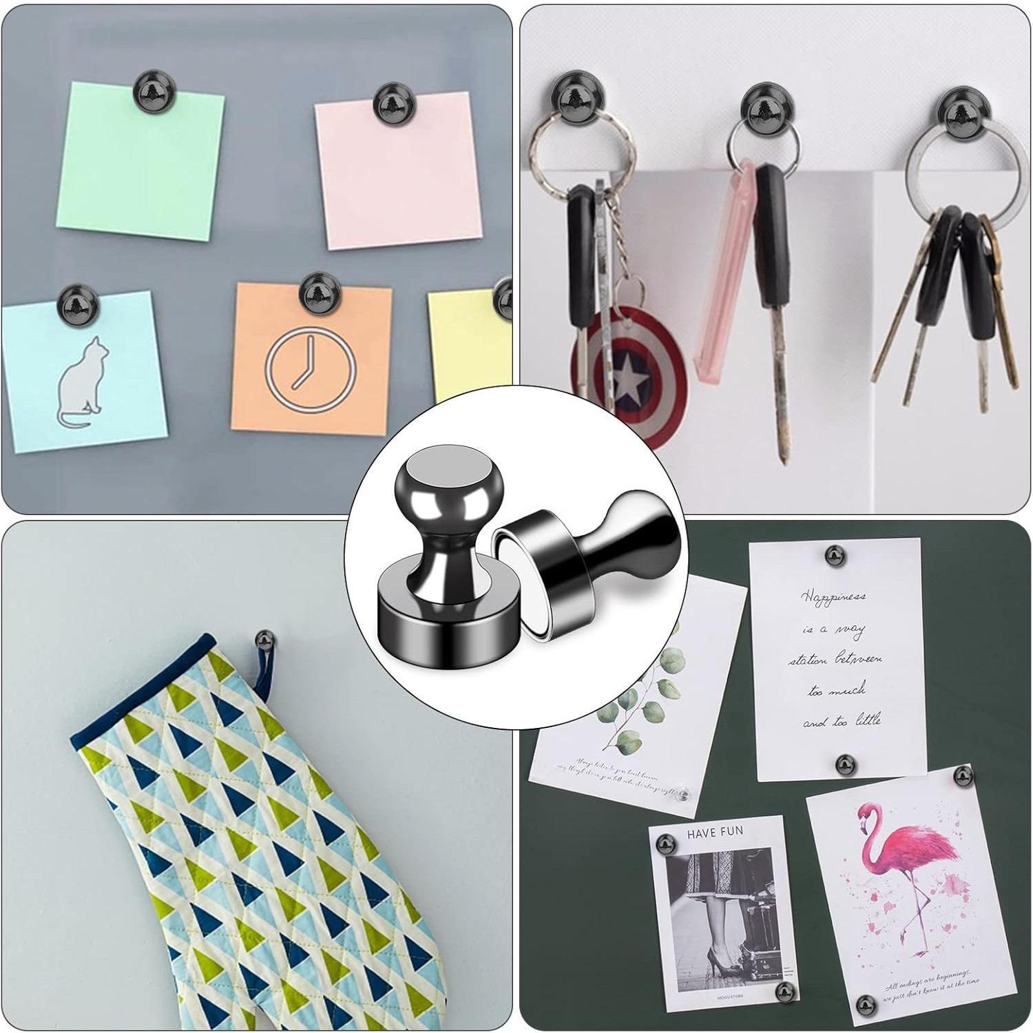 12 Pack Refrigerator Magnets, Small Strong Magnetic Clips for Whiteboard, Office, Classroom, Kitchen and Maps, Fridge Magnet Clip