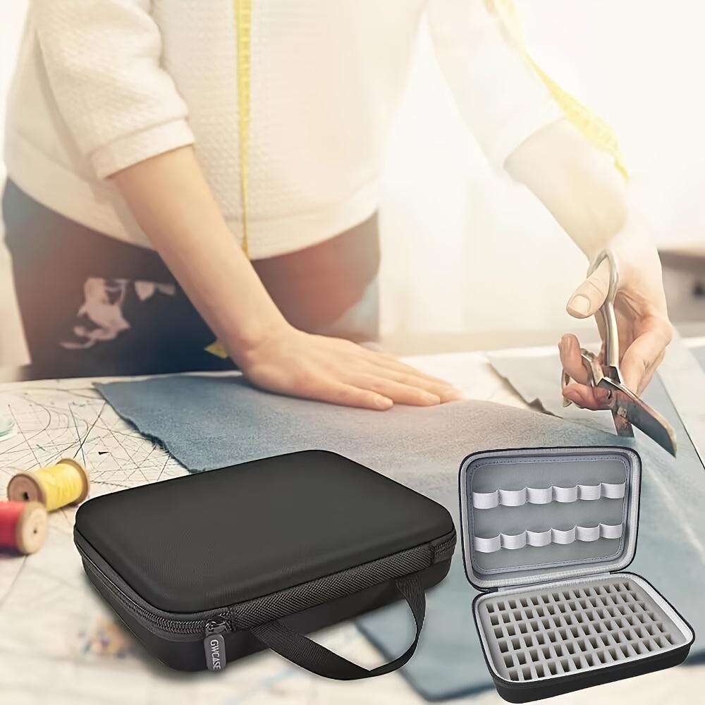 1pcs [Bobbin Holder, Thread Organizer] Bobbin Holder for Brother, Janome, Babylock, Singer - 84pcs Bobbins and 24pcs Thread Spools Storage Box, Black (Box Only)