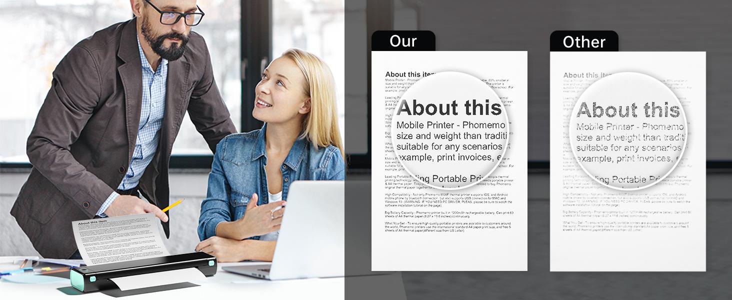 Phomemo M08F Inkless Portable Bluetooth Printer – Supports 8.5" x 11" Letter & A4 Thermal Paper, Compatible with iOS, Android & Laptops, Perfect for Office, Home, School, Business & Travel Phomemo M08F Inkless Portable Bluetooth Printer – Supports 8.5" x 11" Letter & A4 Thermal Paper, Compatible with iOS, Android & Laptops, Perfect for Office, Home, School, Business & Travel