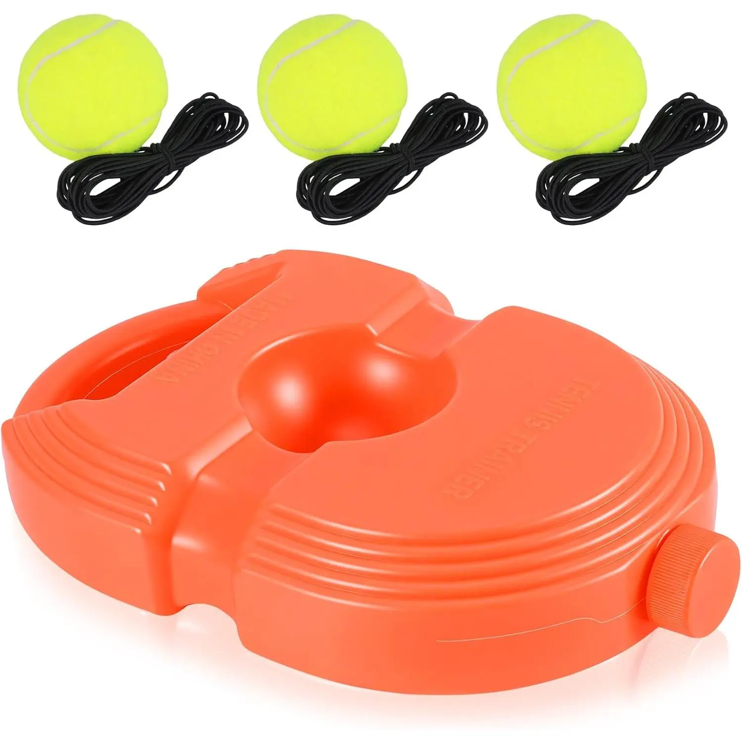 Solo Tennis Trainer Rebound with 3 String Balls, Solo Practice Rebound Ball for Adults, Portable Tennis Training Equipment for Beginners Sport Exercise, Tennis Rebounder Kit.