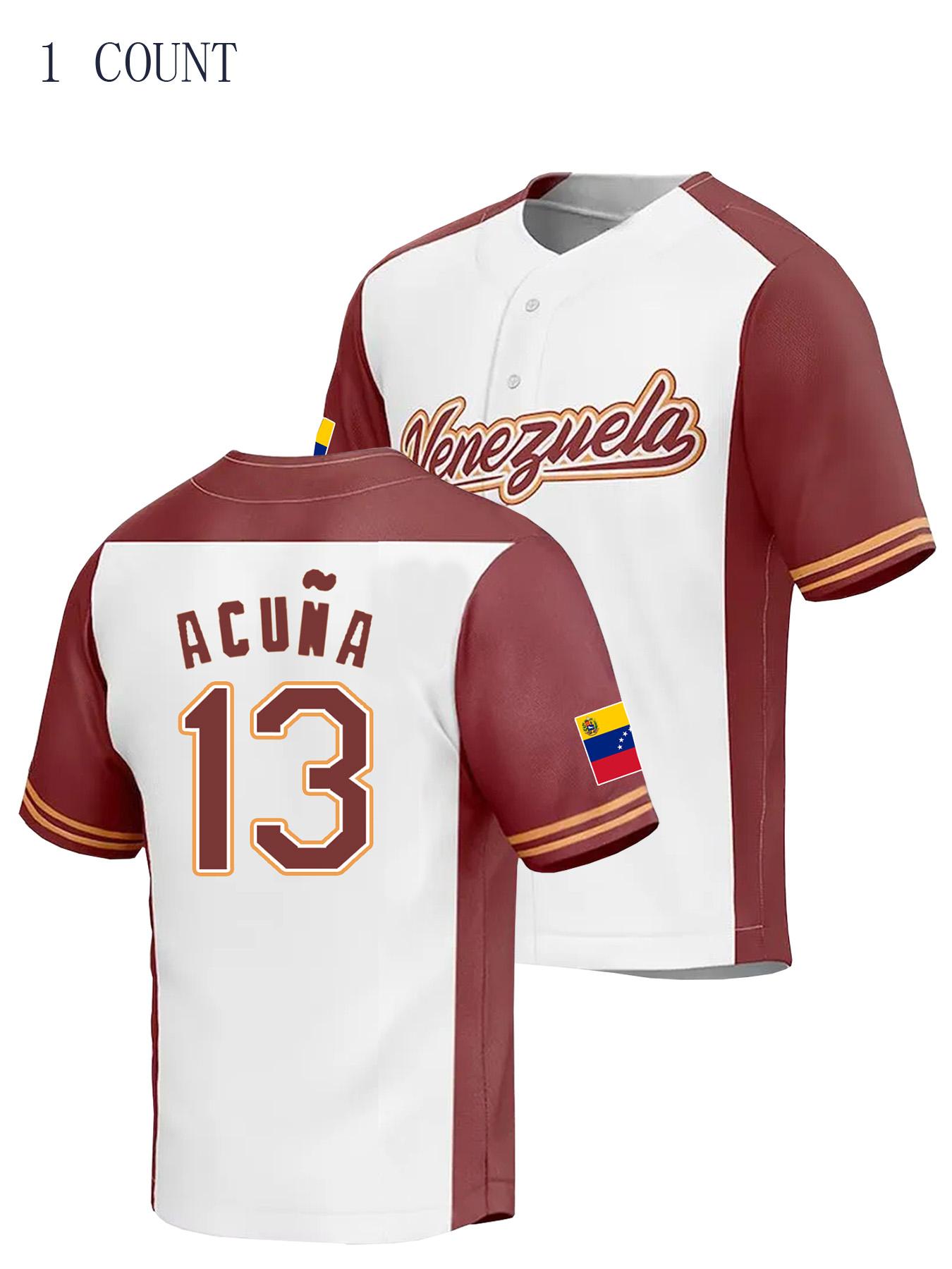 Men's Letter & Number Embroidered Baseball Jersey, Casual Breathable Short Sleeve Baseball Top for Training Competition Party, Unisex Sportswear for All Seasons, Rugby Jersey, Apparel Jersey, Men Clothing, Jersey Tops, Athletic Tops, Baseball Shirt