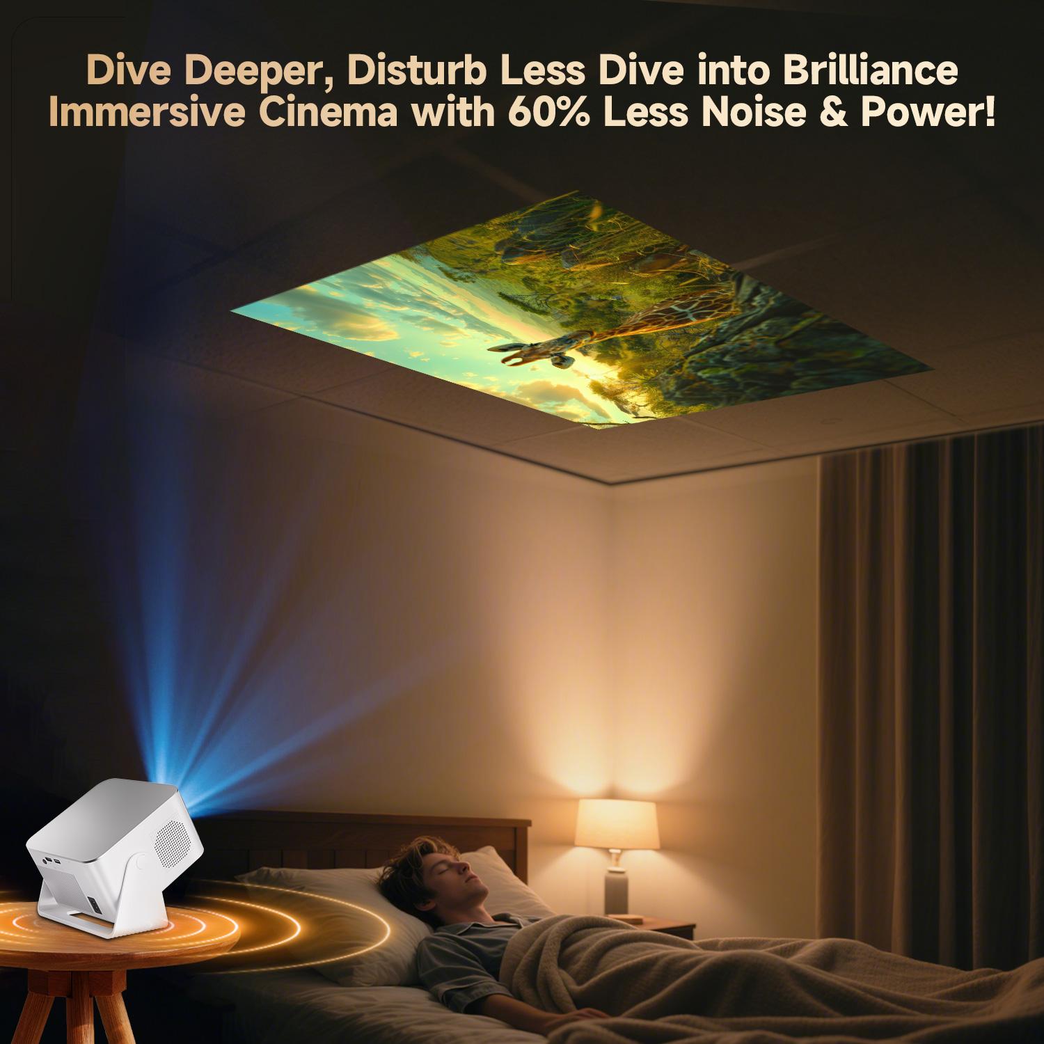 [US warehouse] Magcubic HY350MAX Projector 900ANSI Auto Focus 8K Decode Android 14 Allwinner H726 Built-in 15W HiFi Speaker Dual WiFi6 BT5.4 Native 1080P 1.0:1 short Throw Portable Smart Projector For Home Cinema Movie Night, Gift, Summervibes
