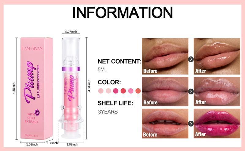 【Limited Time Activity】 Shiny Lip Gloss LipPlumping Booster Spicy LiplipstckLjifter GlossHydrating Volumizes HighShine Lip PlumpinlipGlass Mirror LipGlaze Lip Makeup Lip PlumpingGlossLip Plumping Serum Instant Fuller LipsFestive Lip Gloss Gift Set