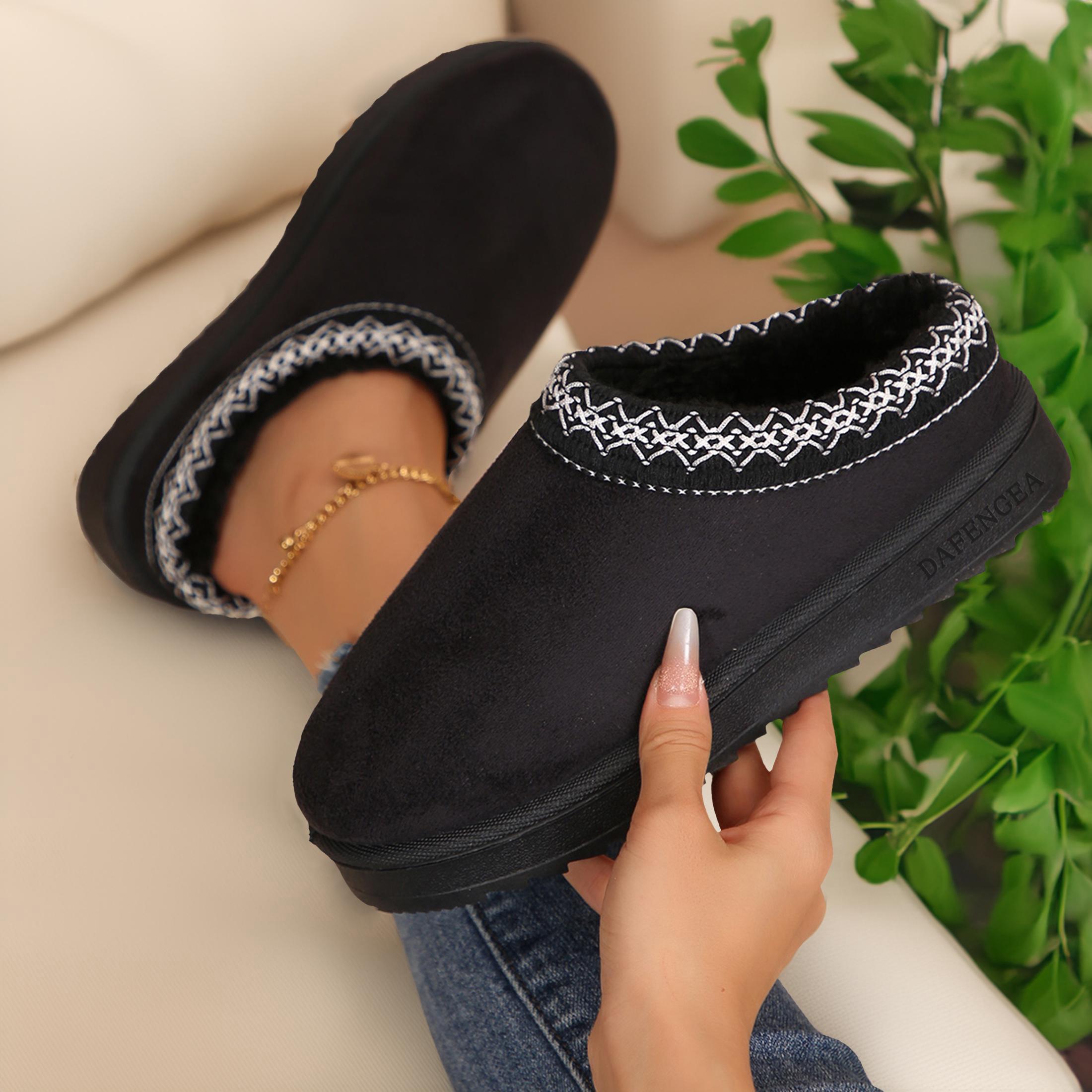 Women's Platform Slippers and Ankle Boots with Slip-On Soles Warm and Comfy House Shoes for Cold Weather Women's Platform Slippers and Ankle Boots with Slip-On Soles Warm and Comfy House Shoes for Cold Weather