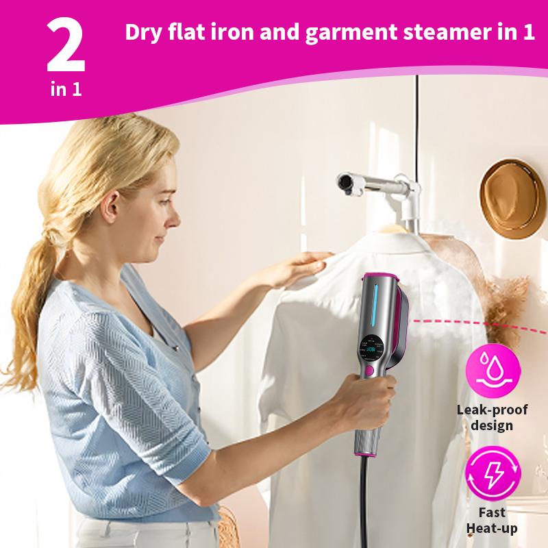 Dr.Flash Garment Steamer for Clothes, Portable Travel Clothing Steamer Iron, 7 Mode with LED Display, 15s Fast Heating, 90° Swivel Handle, New Year Gift tiktokshopbacktoschool