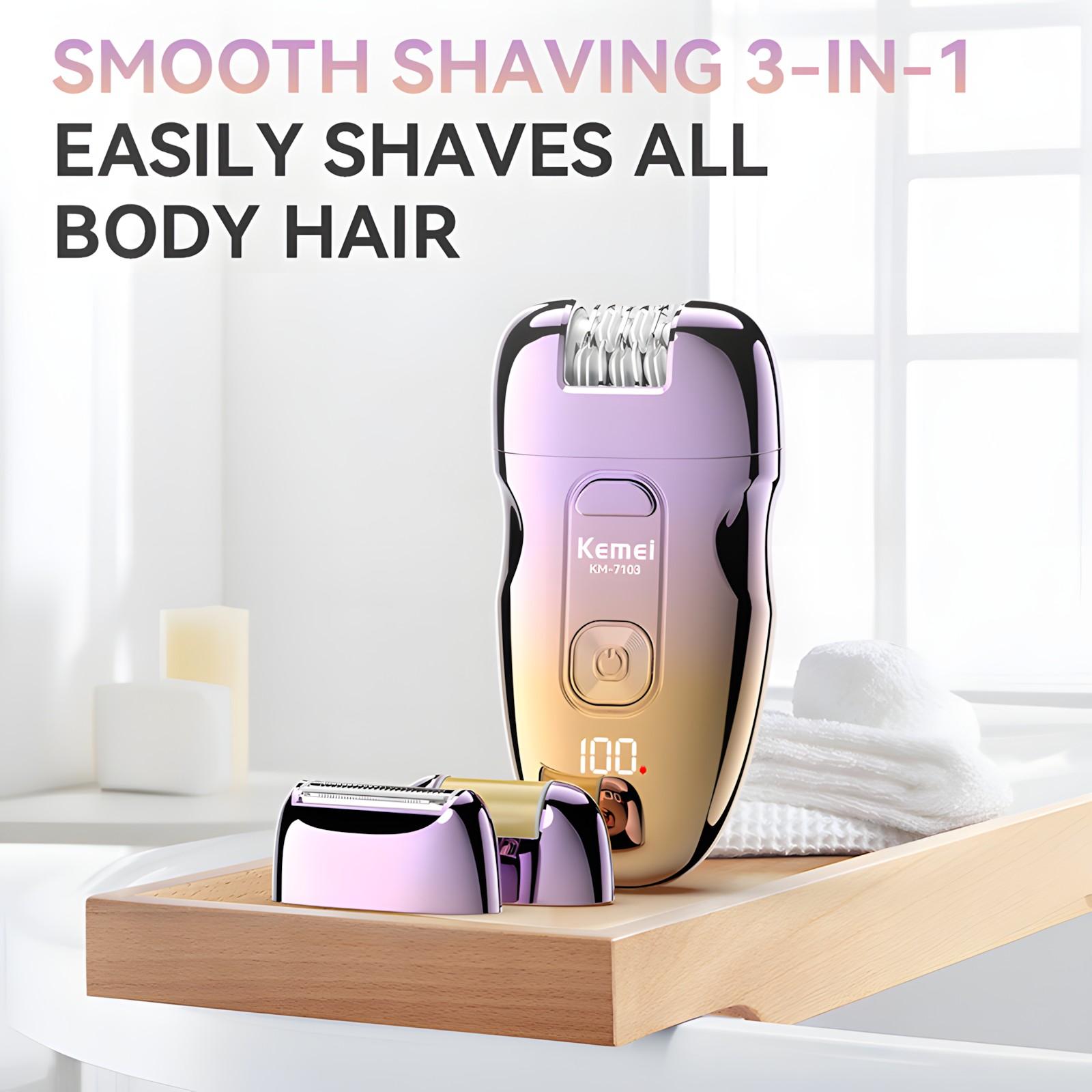 3 in 1 Electric Hair Removal Instrument, 1 Set Rechargeable Hair Removal Machine with Replace Heads, Personal Care Appliances for Women