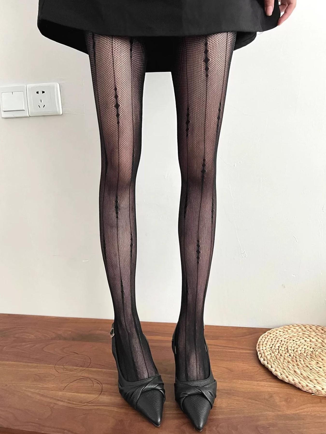 Y2K Sexy Sheer Full-Length Pantyhose, Slimming Shaping Stockings, High Elastic Anti-Pill, Sweet Cool Girl Fashion, All Seasons