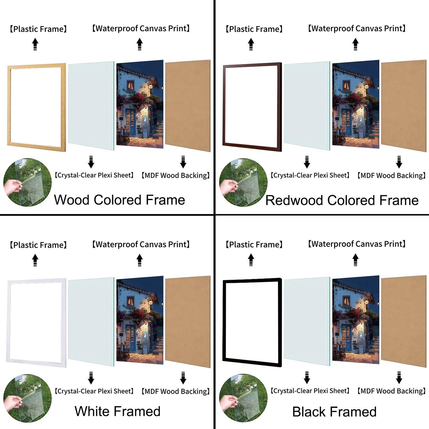 3 Pieces Optional Wooden Frame Colorful Abstract Simple Canvas Painting Wall Poster Bohemian Modern Wall Decor Spring Decor Interior Office Home Room Decor Color Accurate Reproduction Hanging Painting Study Office Wall Painting