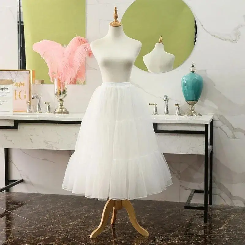 Long Vintage Bridal Fluffy Petticoat DongCMY Tulle Underskirt Puffy Tutu Crinoline Evening Cosplay for Wedding Dress