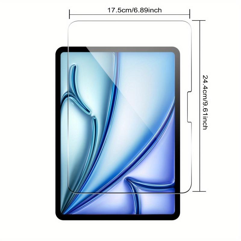 3-piece set of tempered glass screen protectors suitable for iPad Air 11-inch M2 2024/M3 2025 A2902/A2903/A2904 A3267/A3270/A3266, transparent anti-fingerprint, anti-glare, scratch-resistant