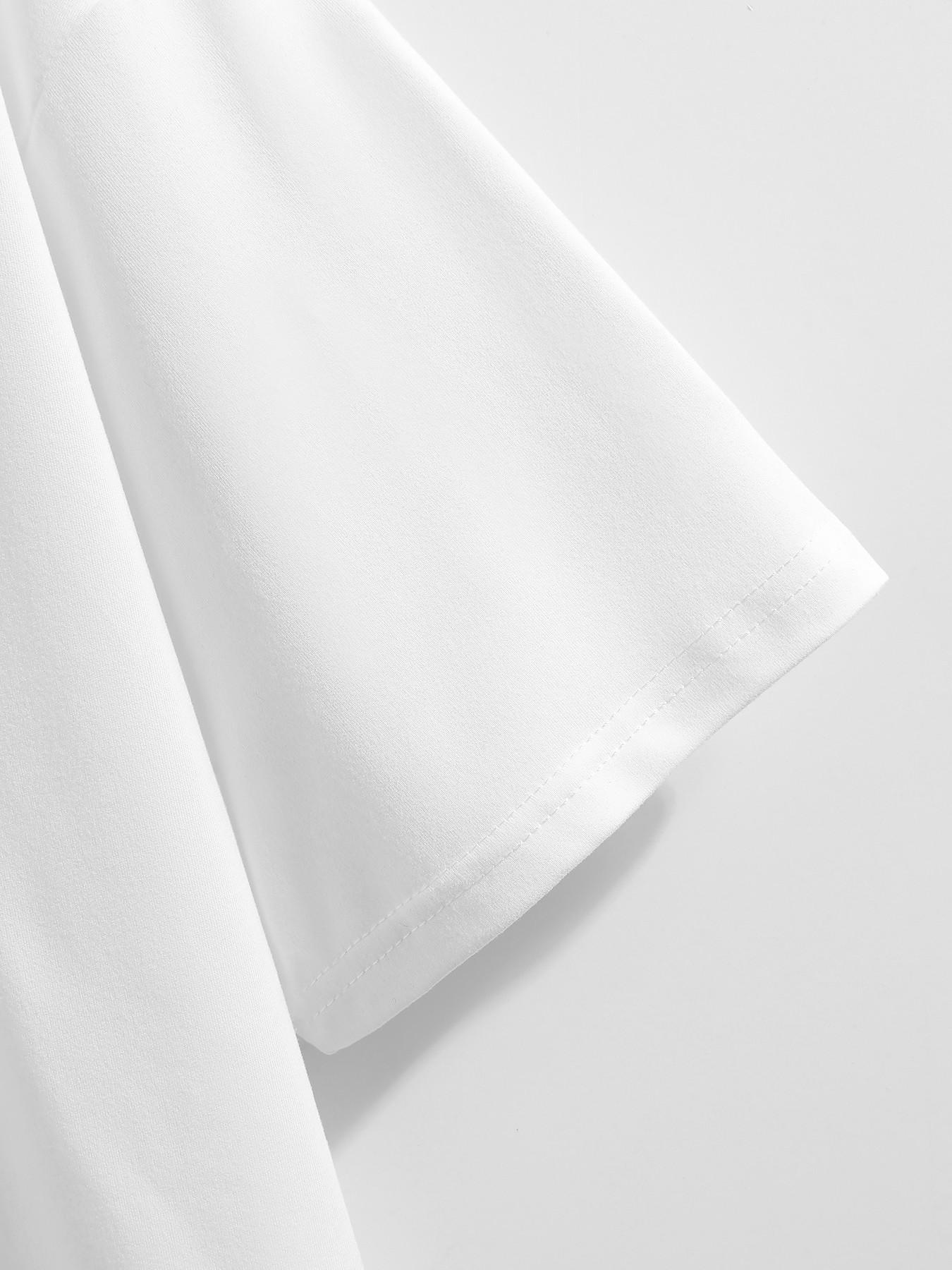 American Style Dodgers Letter Print Asymmetrical Neck Off-Shoulder Short Sleeve T-Shirt, Women's Summer Casual Streetwear Top