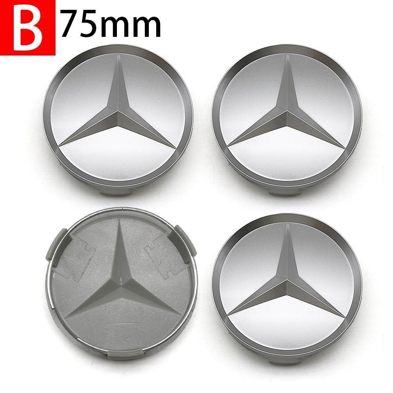 Mercedes-Benz Wheel Center Cap Set (60mm/75mm), Exclusive Brand Logo Design, Scratch-Resistant Durable Decoration, High-Quality Car Accessories