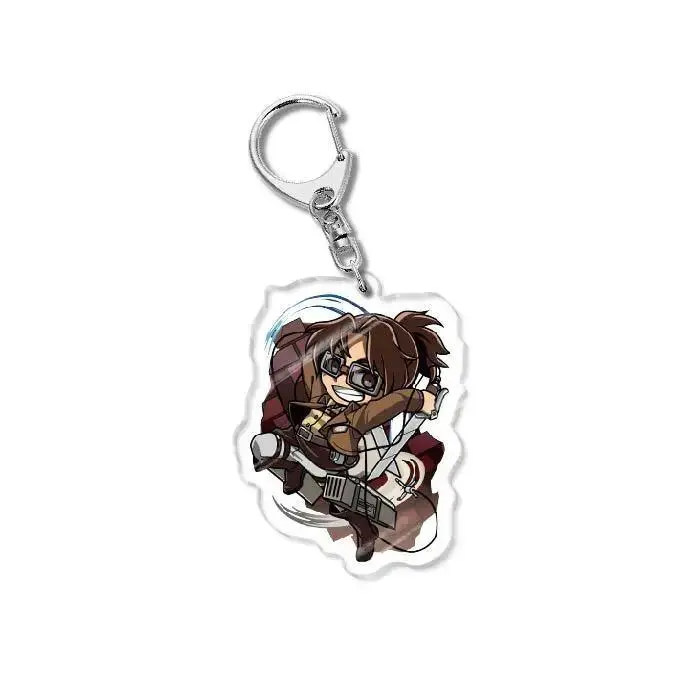 Attack On Titan Anime Merchandise Eren Mikasa Acrylic Keychains Mini Bag Charms For Student Backpacks Friends Girl Gift Jewelry