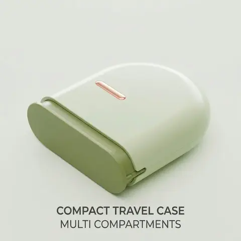 1 Pc Portable, Mini Invisalign & Denture Storage Case Protector, Hypoallergenic Dental Aligner Holder Box with Multiple Compartments, Travel-Friendly Compact Design for Teeth Braces, Retainers and Children's Orthodontic Appliances (No Battery Needed)