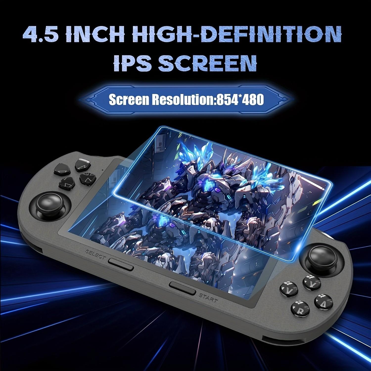 Portable Retro Handheld Gaming Console, 4.5-Inch IPS Screen, 3000mah Battery, Mp4 & E-Reader, Multi-Functional, Gift for Adults & Teens