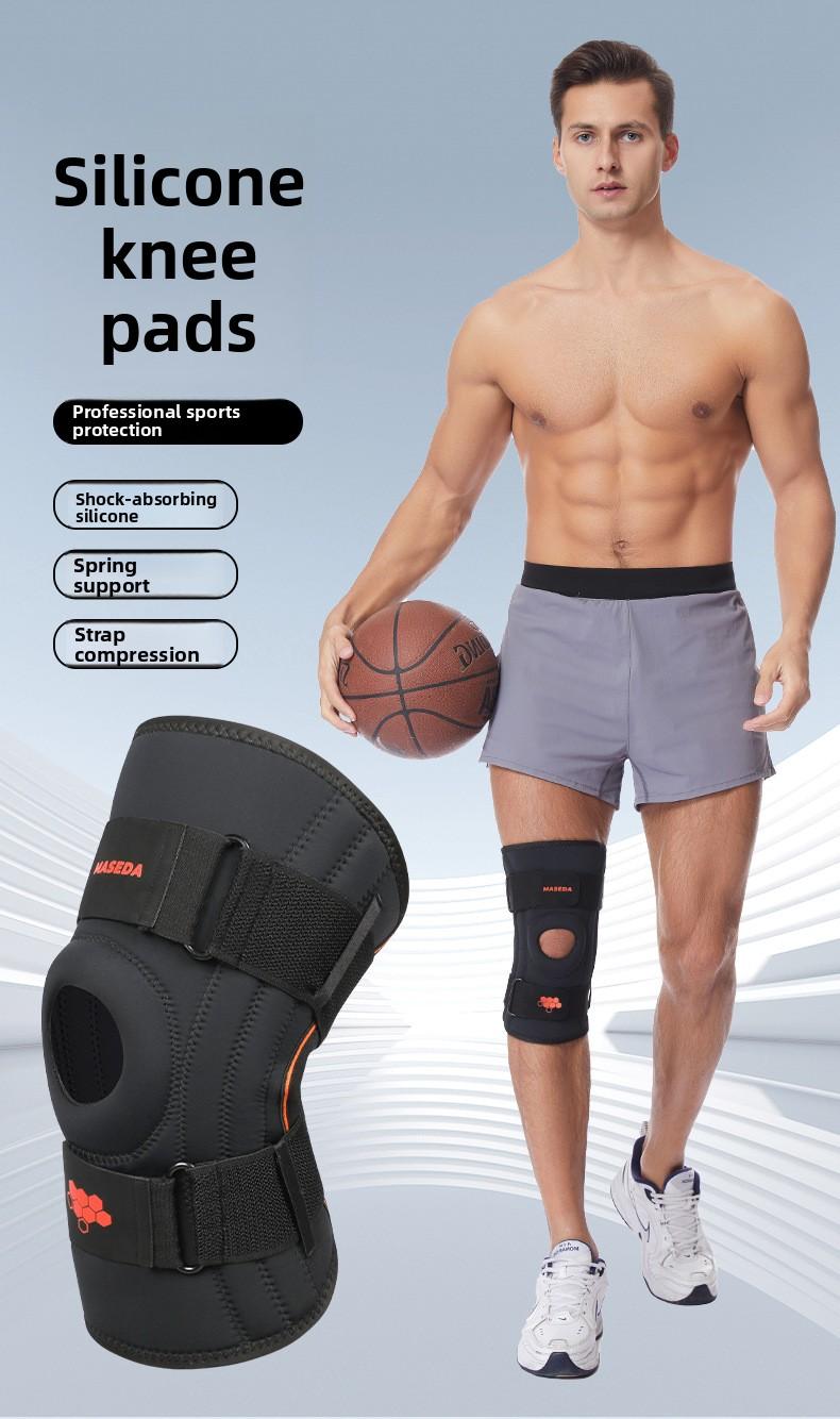 Spring compression knee pads Men's professional hiking mountaineering special protective gear Meniscus patella Knee climbing sports equipment Basketball, anti slip leg protection, shin guard pad side stabilizer
