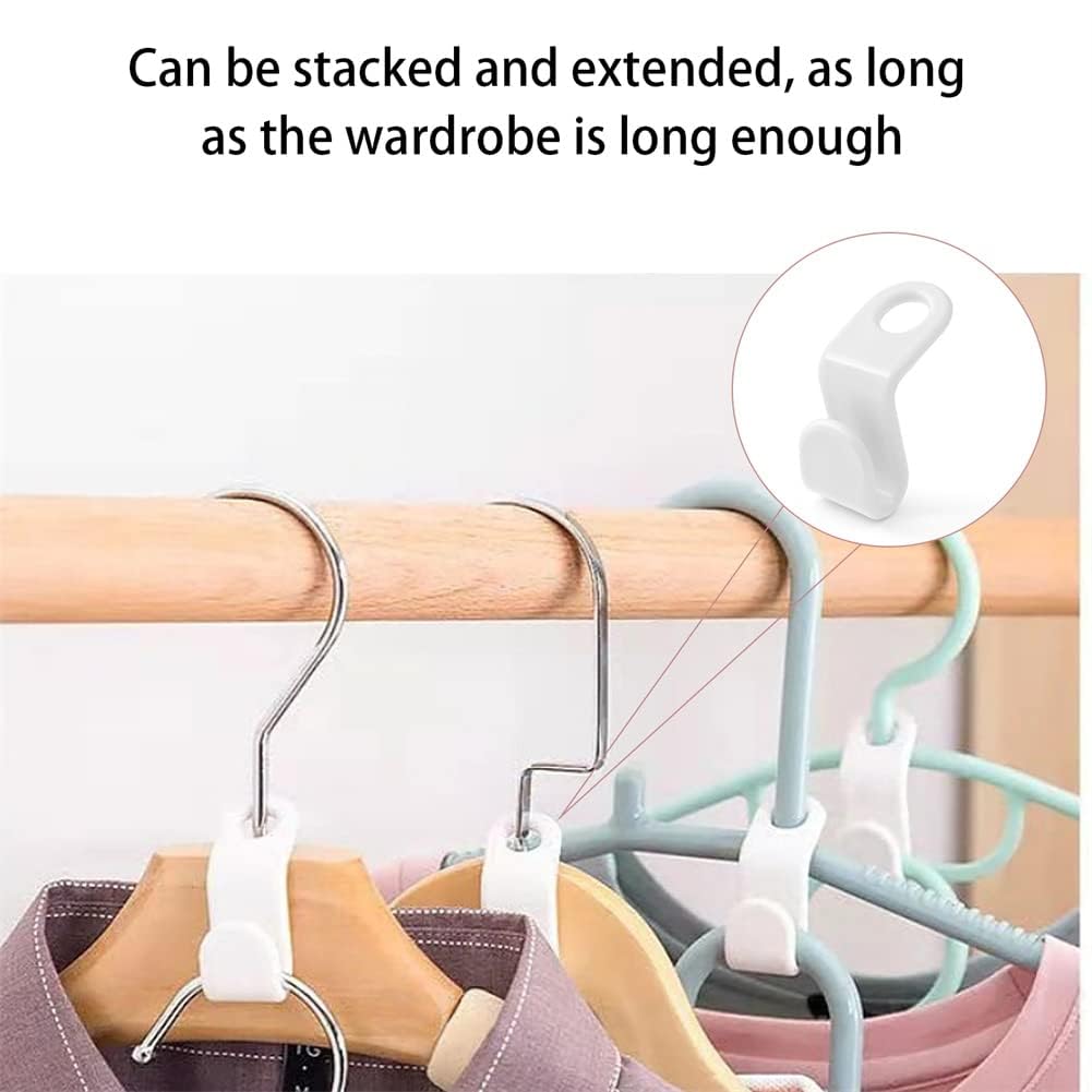 Clothes Hanger Connector Hooks, Plastic Hooks Cascading Hanger Hooks Hanger Extender Clips for Heavy Duty Hangers Space Saving and Clothes Closet Wardrobe Organizer - Blend Color wood drying tools Hanging Wooden