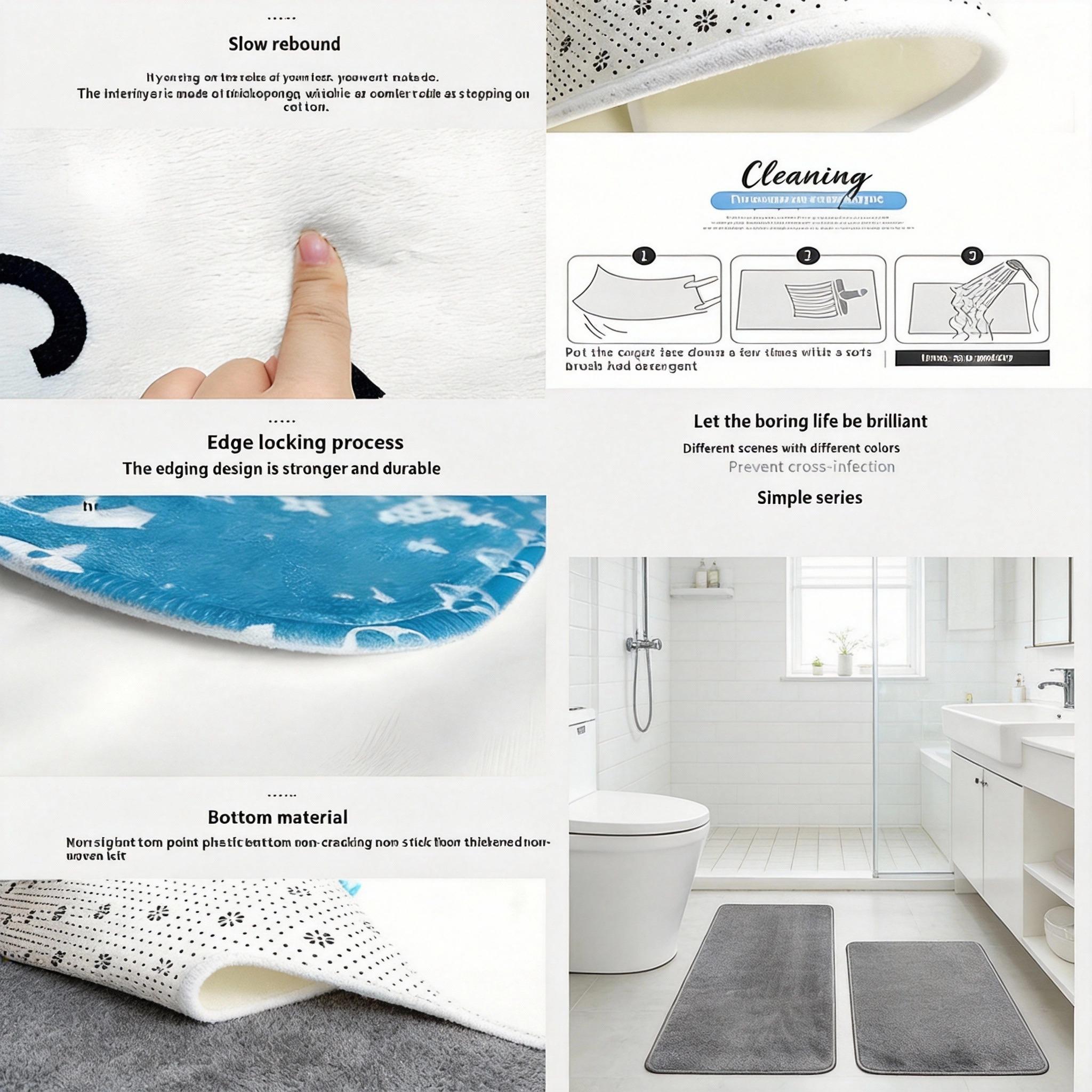 n-norrona Sport brand Floor Mat Thickened Soft Flannel Rug – Non-Slip, Absorbent & Wear-Resistant Indoor Mat for Entryway, Living Room & Daily Home Use