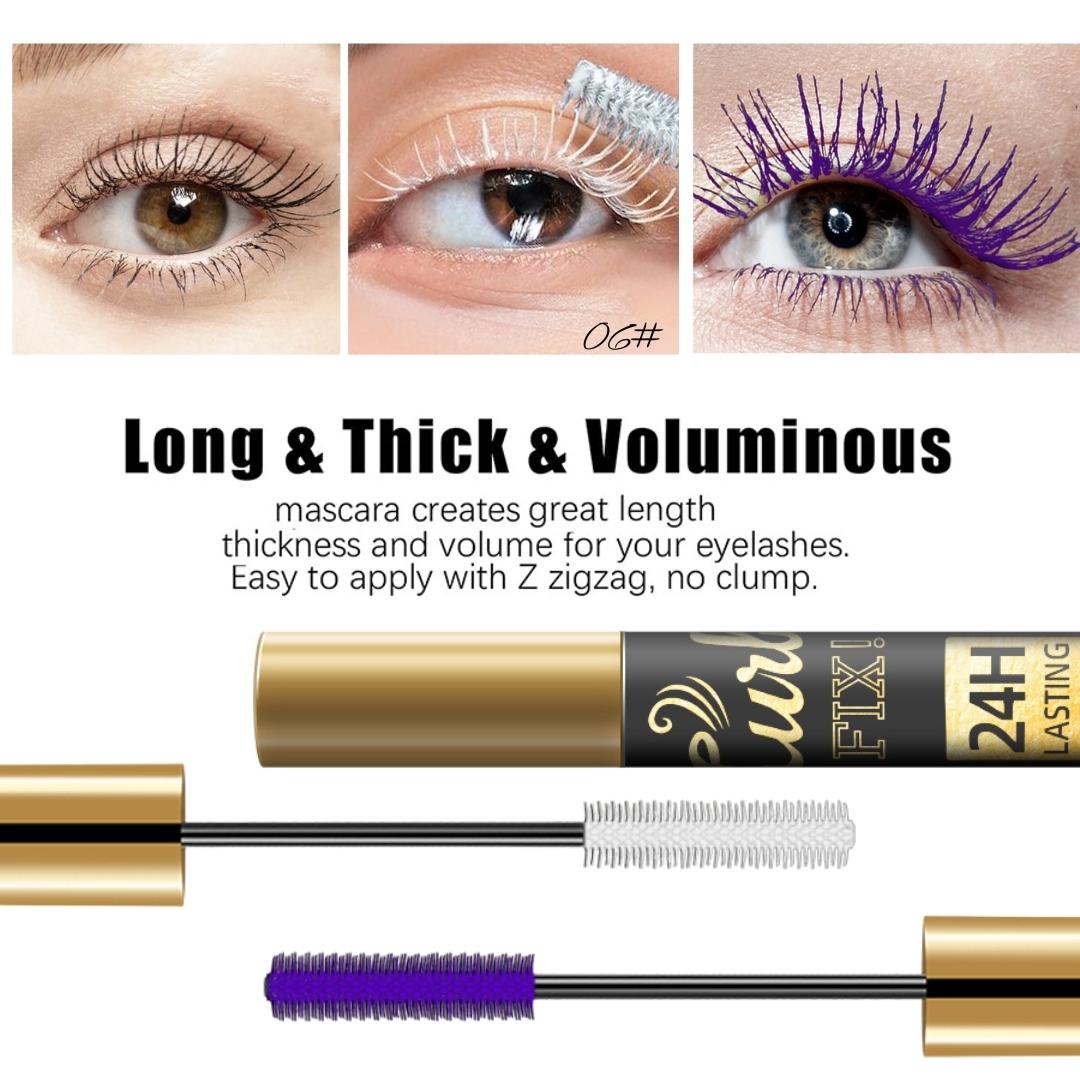 Mcd Makeup Artist 9 Colored Eyelashes Mascaras, 1 Count Thick Curling Volumizing Mascara Pink/Brown/White Eyelash Extensions Enhance Your Eye Makeup's Appeal For Green/Blue Eye Colors