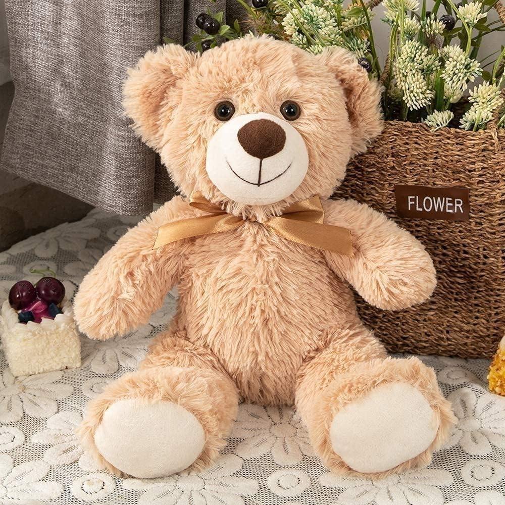 3 Pack Teddy Bears Bulk Teddy Bear Stuffed Animal Baby Shower Bear Plush Gifts for Christmas Valentine's Day Mother's Day for Kids Gift or Wedding Decorations, Teddybear