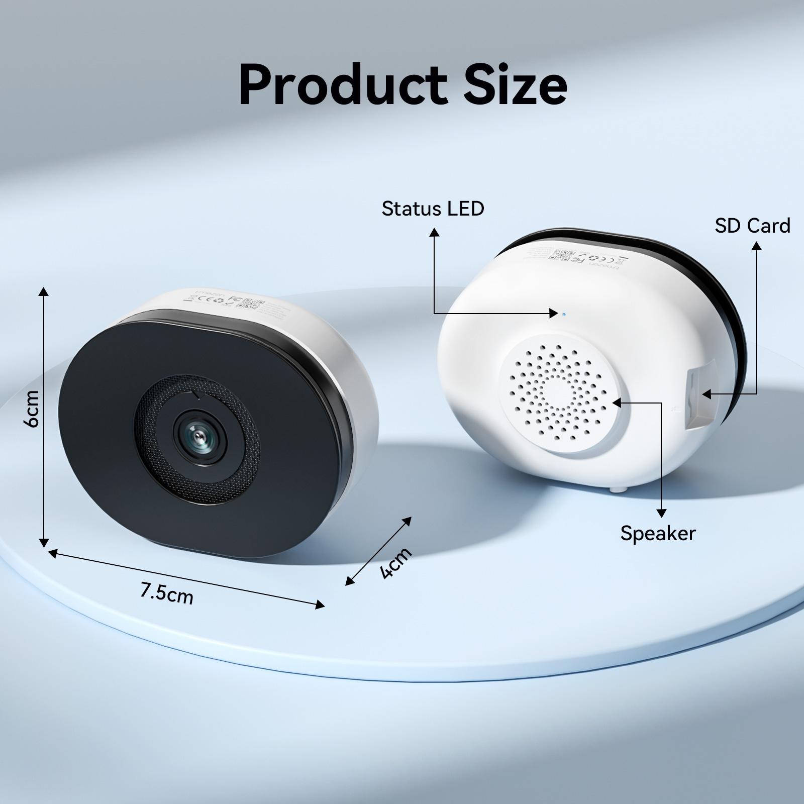 No-Drill Window Security Camera 2.5K 4MP – Color Night Vision, No Subscription, 24/7 Recording, Easy Install Indoor Home Cam，See Outside Clearly, Color Night Vision