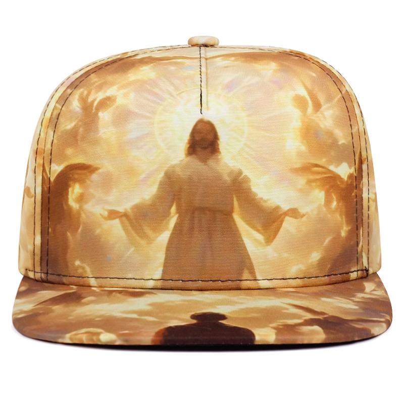 Jesus Pattern Printing High quality flat edge cap for men and women trend Street retro Snapback cap