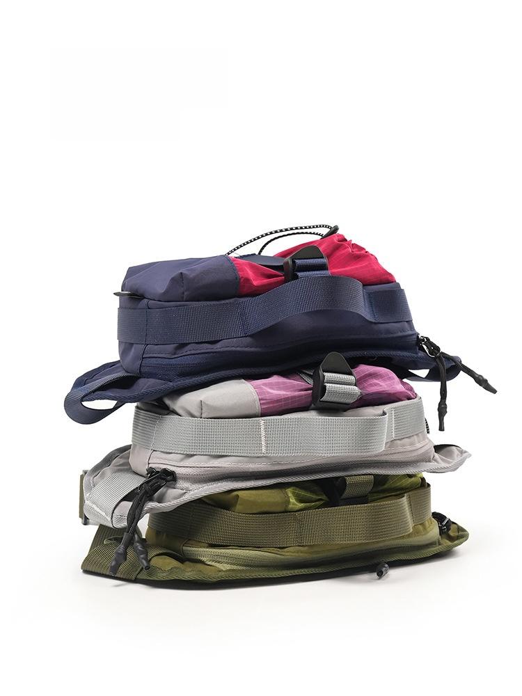 Unisex Lightweight Durable Colorblock Outdoor Sling Bag - Adjustable Strap, Water Bottle Slot, Crossbody Chest Pack for Camping, Hiking